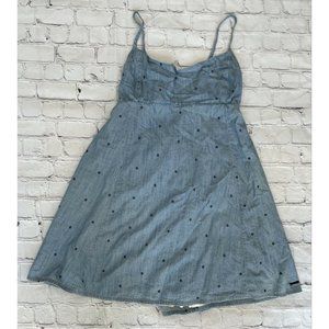 Abercrombie & Fitch Denim Dress Large Polka Dots B